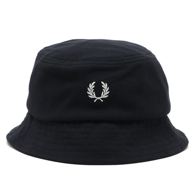 フレッドペリー帽子バケットハットネイビーホワイトメンズレディースユニセックスFREDPERRYHW6730267