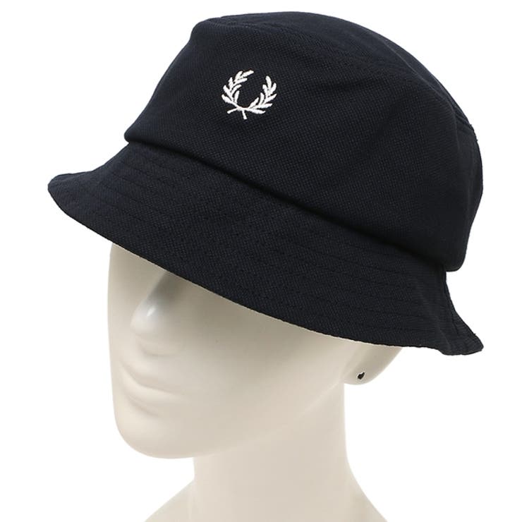フレッドペリー帽子バケットハットネイビーホワイトメンズレディースユニセックスFREDPERRYHW6730267