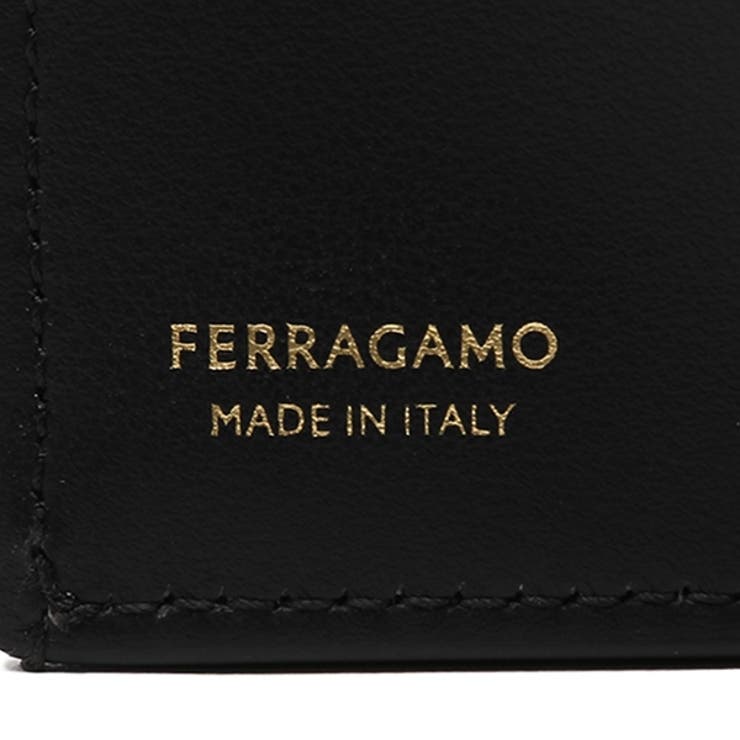 フェラガモ二つ折り財布ワンダブラックレディースFERRAGAMO220434760658