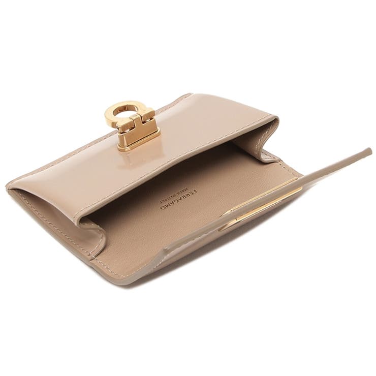 フェラガモカードケースワンダベージュレディースFERRAGAMO2204350763024