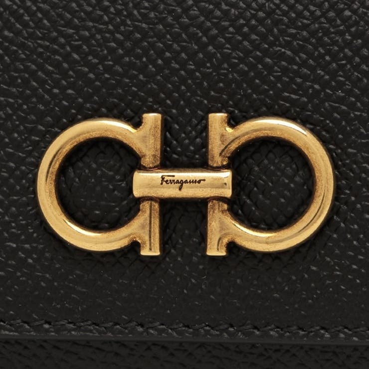 Salvatore Ferragamo フェラガモ 三つ折り財布 ガンチーニ FERRAGAMO Ferragamo フェラガモ 三つ折り財布 財布 ネロ