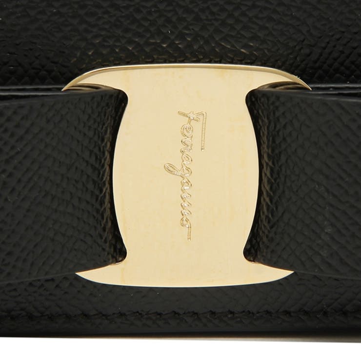 フェラガモ折財布レディースヴァラレインボーリボンミニ財布FERRAGAMO22D5150725300ブラック
