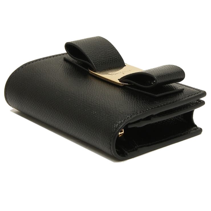 フェラガモ折財布レディースヴァラレインボーリボンミニ財布FERRAGAMO22D5150725300ブラック