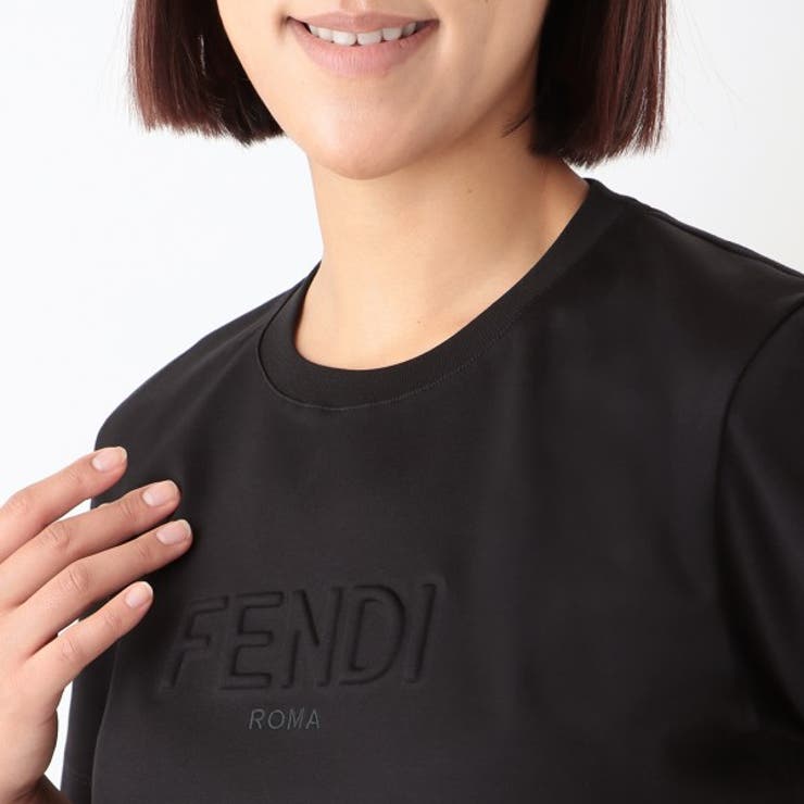 フェンディTシャツトップスロゴブラックレディースFENDIFS7254AHLSF0GME