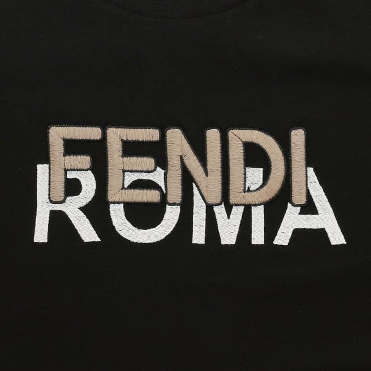 フェンディ子供服TシャツカットソーブラックキッズレディースFENDIJUI1497AJF0GME