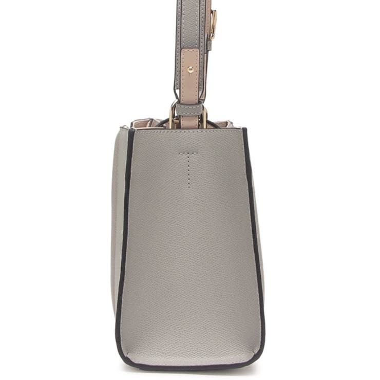 FURLA グレー トートバッグ ショルダーストラップ・保存巾着付き