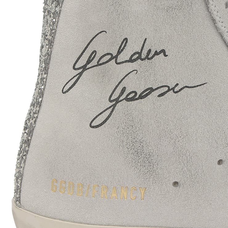 ゴールデングーススニーカーフランシーホワイトシルバーレディースGOLDENGOOSEGWF00113F00589670303