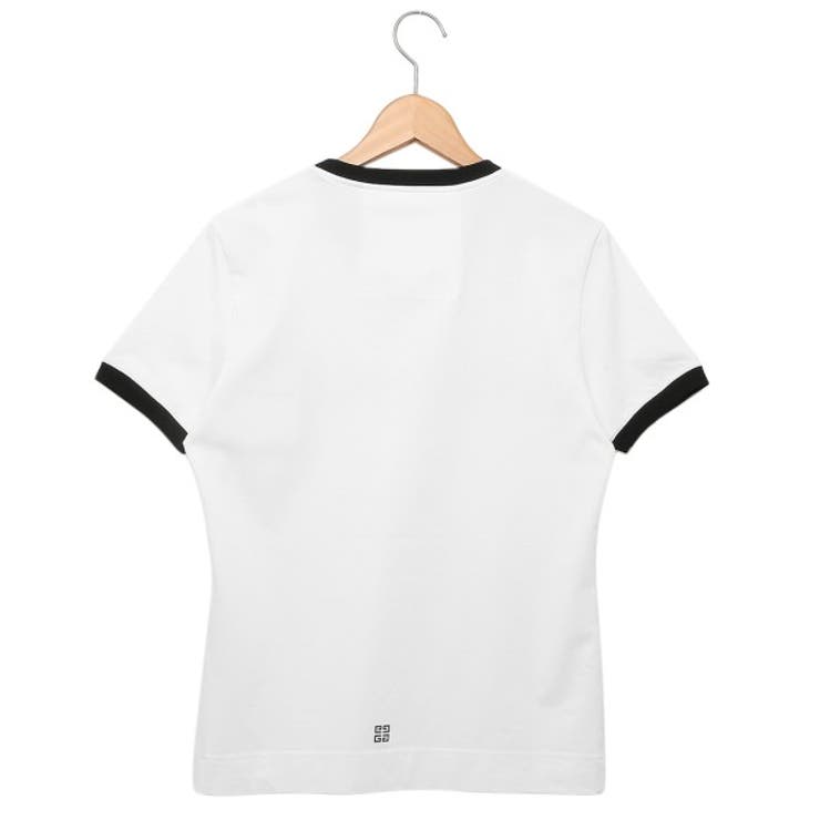 ジバンシィTシャツカットソースリムフィットTシャツアーキタイプロゴホワイトブラックレディースGIVENCHYBW70BF3YAC116