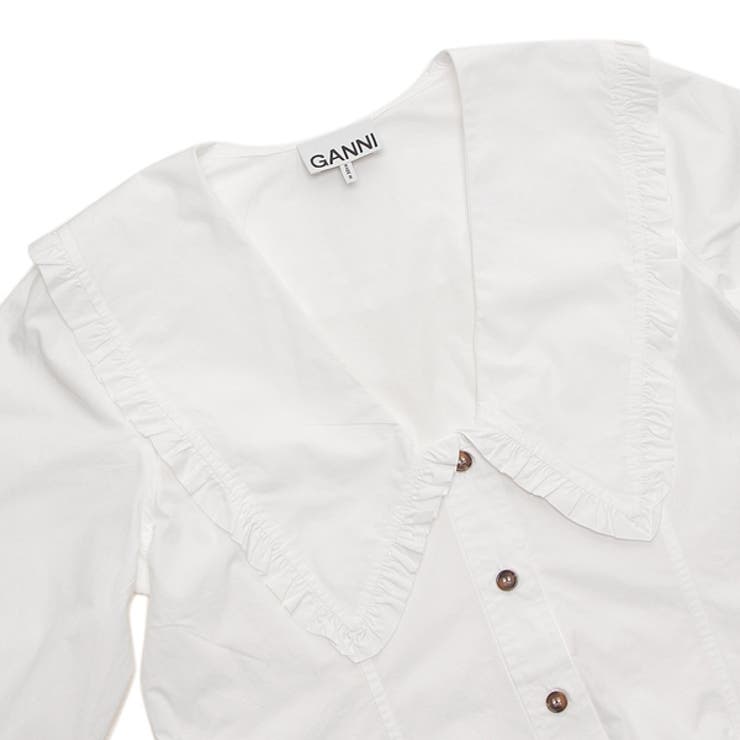 ガニー シャツ ブラウス ホワイト レディース GANNI F5778 151 | AXES | 詳細画像3 
