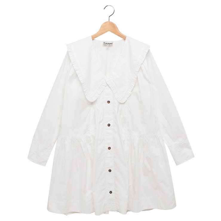 ガニー ワンピース ホワイト レディース GANNI F8634 151 | AXES | 詳細画像1 