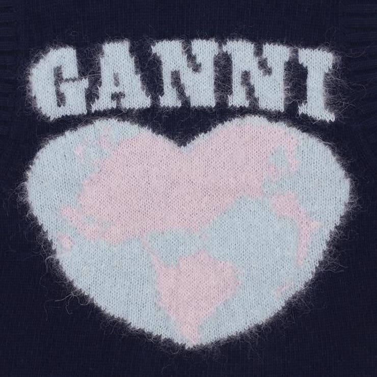 Ganni グレー ニットセーター Sサイズ（ガニー ニット セーター