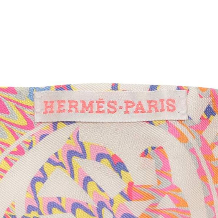 エルメススカーフエクスリブリスマーブルツイリーホワイトマルチカラーレディースHERMESH064066S01