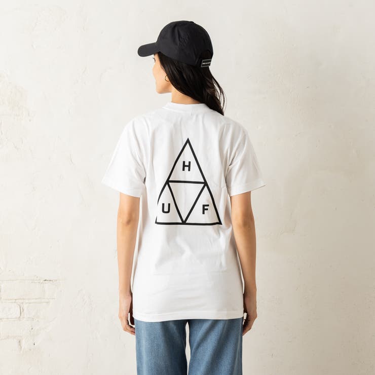 ハフTシャツカットソートリプルトライアングルロンTホワイトメンズレディースユニセックスHUFTS01953WHT
