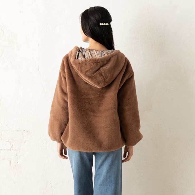 ヘルノジャケットファージャケットブラウンレディースHERNOGI0138D124228750