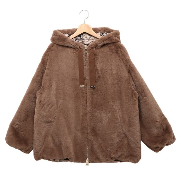 ヘルノジャケットファージャケットブラウンレディースHERNOGI0138D124228750