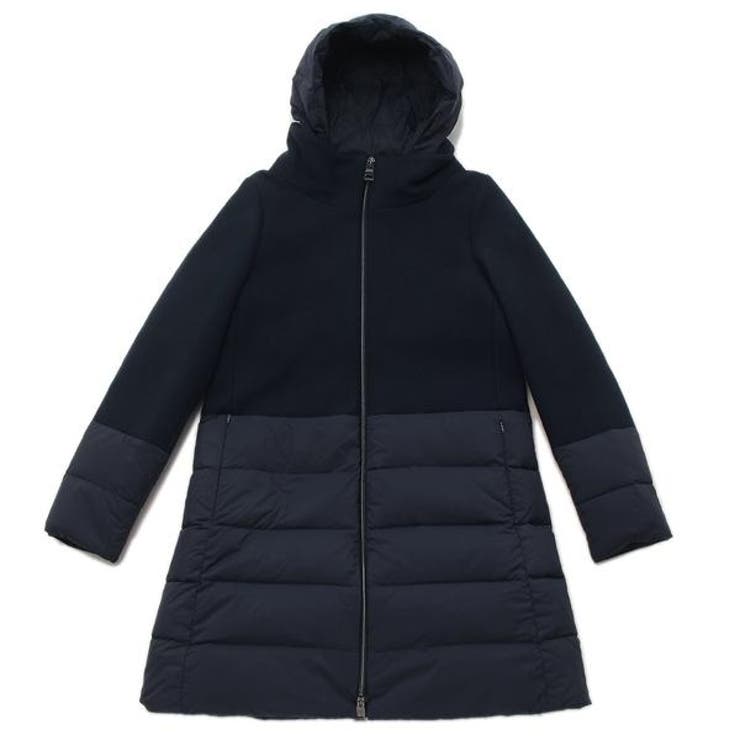 HERNO 】ヘルノ ダウン×ウールコンビネーションコート（グレー