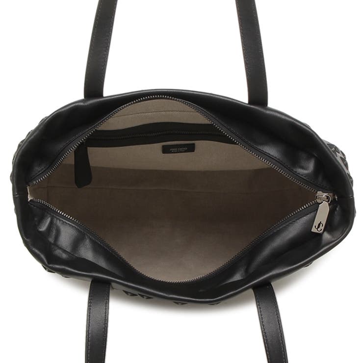 ジミーチュウ　スタッズ付きブラックレザートートバッグ ジミーチュウ スタースタッズ ブラック レザー レディース バッグ