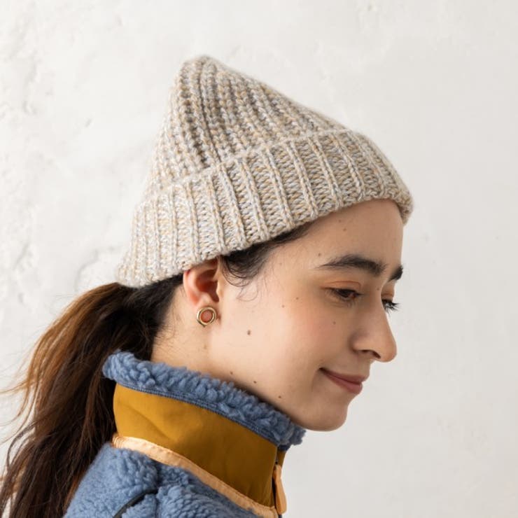 ジョンストンズ帽子ビーニーニット帽ベージュメンズレディースユニセックスJOHNSTONSHAT02850004533