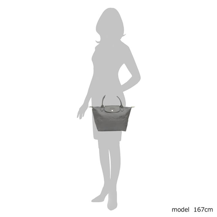 ロンシャンハンドバッグプリアージュグリーンSサイズグレーレディースLONGCHAMP1621919P66
