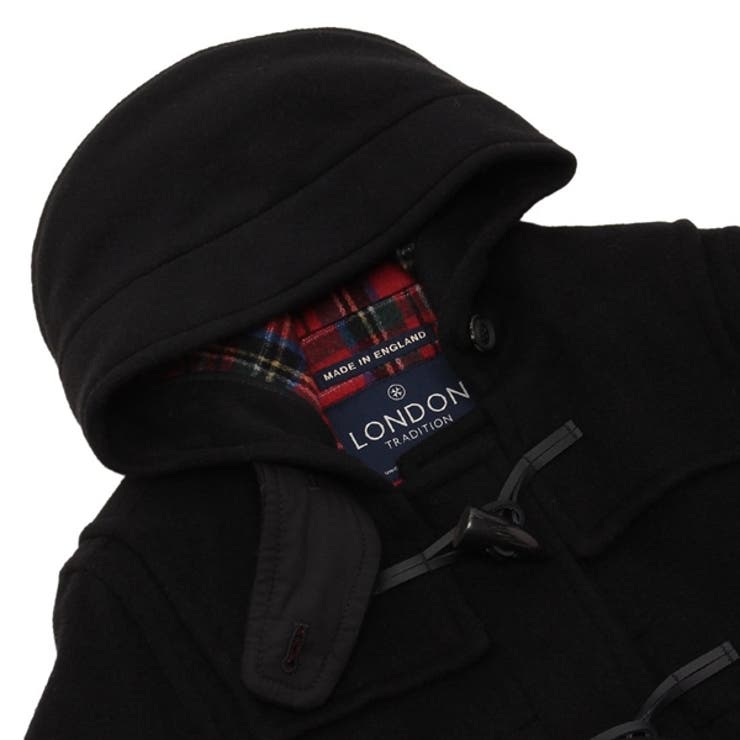 ロンドントラディションコートリナダッフルコートメルトンブラックレディースLONDONTRADITIONRINALT65