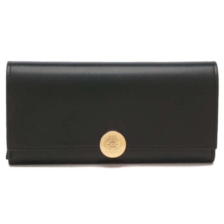 ロエベ長財布ぺブルコンティネンタルブラックレディースLOEWECANBACWX011100