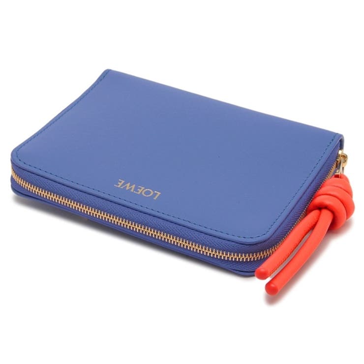 ✨美品✨LOEWE ロエベ レザー ミディアム ウォレット 二つ折り財布 ブルー Amazon | [ロエベ] 二つ折り 折財布 レディース レザー ブルー