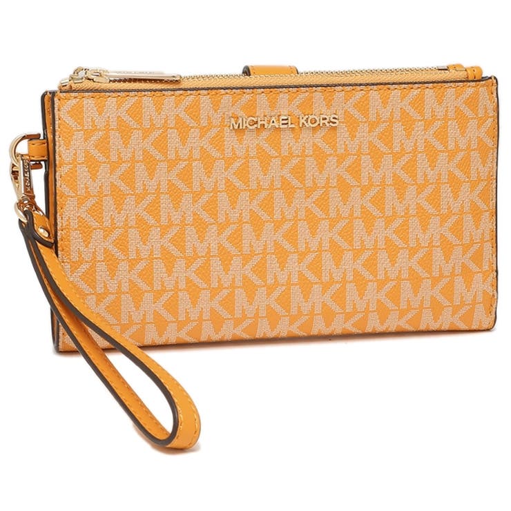 新品☆MICHAEL KORS イエローオレンジ シグネチャー 折り財布