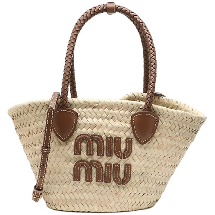【タグ・ギャランティカード付き】miumiu カゴバッグ セール】ミュウミュウ☆ラフィア ハンドバッグ☆5BG268 2DDH