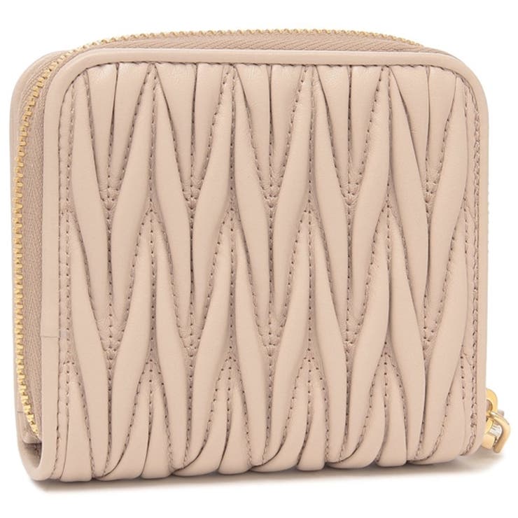 □MIUMIU□ミュウミュウマテラッセレザージップアラウンド長財布