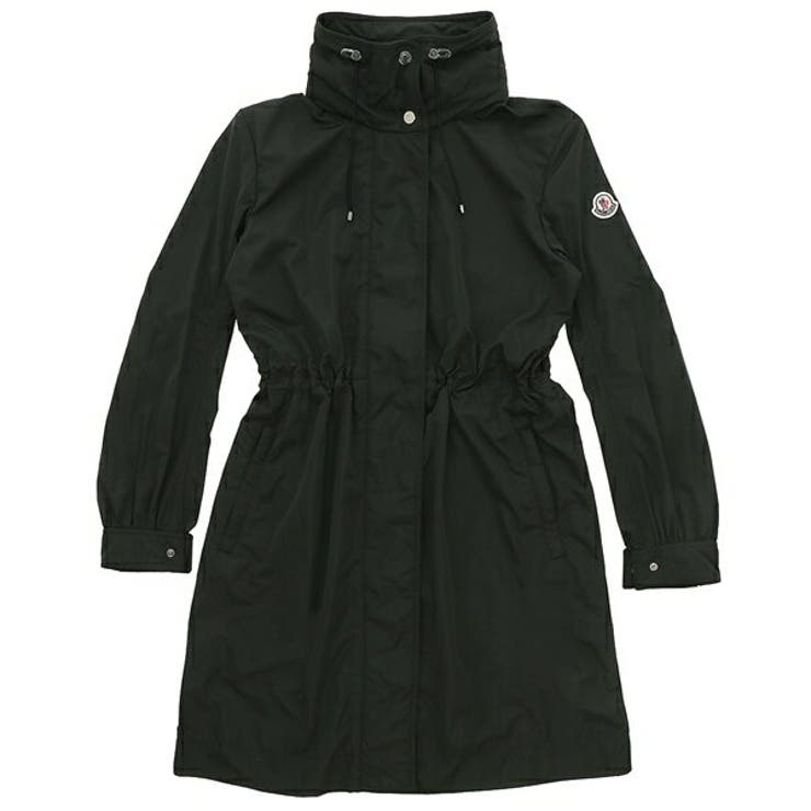 MONCLER ブラック ロングコート MONCLER モンクレール フーディット ロング ダウン コート Hirma