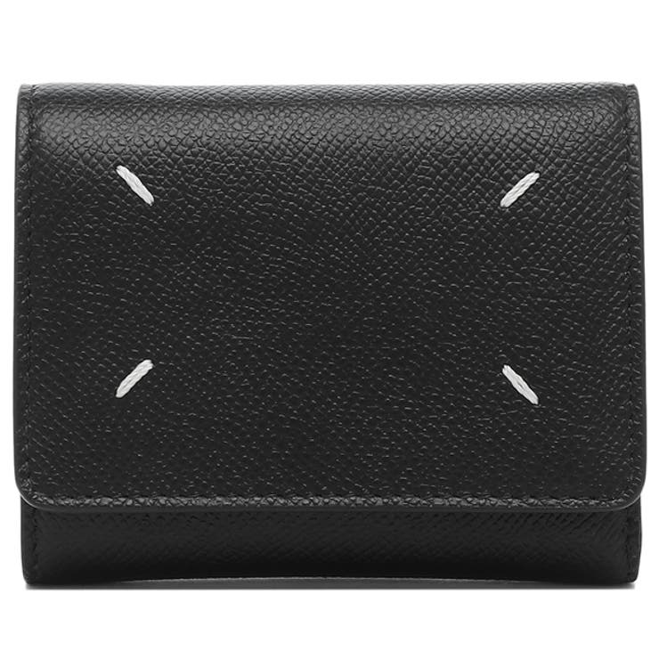 メゾンマルジェラ三つ折り財布コンパクトウォレットブラックメンズレディースMaisonMargielaSA3UI0017P4745T8013