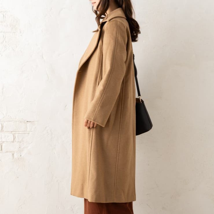 マックスマーラ　Pコート　銀タグ　アンゴラ混　ジャケット　茶色　M ベルト 希少✨ マックスマーラ マキシ丈 コート アンゴラ混 ダブル 銀タグ 茶