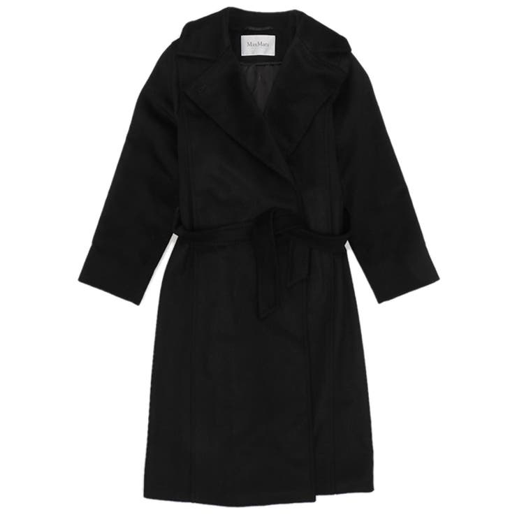 マックスマーラコートマニュエラベルト付きブラックレディースMaxMara2421016012600002