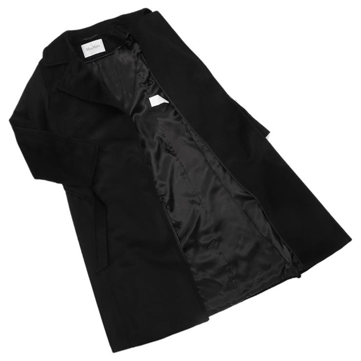 マックスマーラコートマニュエラベルト付きブラックレディースMaxMara2421016012600002