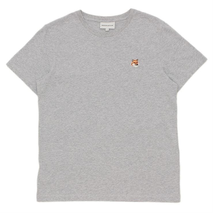 メゾンキツネTシャツカットソーフォックスヘッドパッチグレーレディースMAISONKITSUNELW00105KJ0008H120