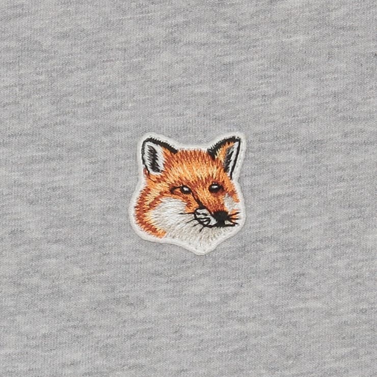 メゾンキツネTシャツカットソーフォックスヘッドパッチグレーレディースMAISONKITSUNELW00105KJ0008H120