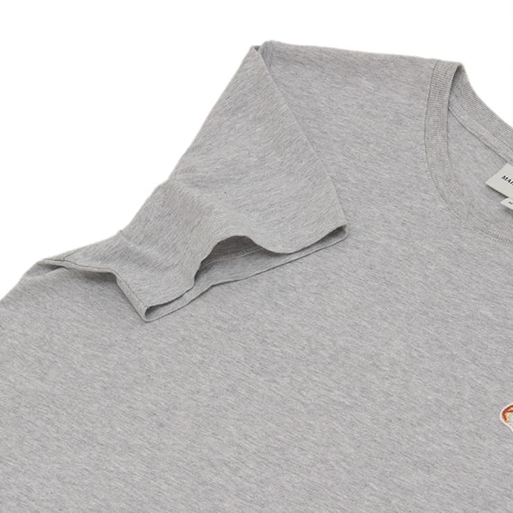 メゾンキツネTシャツカットソーフォックスヘッドパッチグレーレディースMAISONKITSUNELW00105KJ0008H120