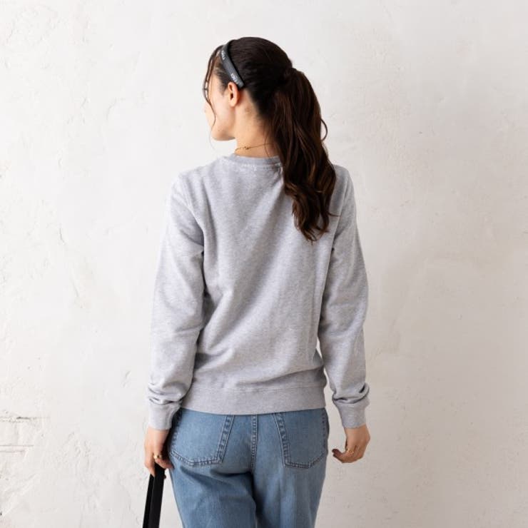 メゾンキツネスウェットフォックスヘッドパッチグレーレディースMAISONKITSUNELW00302KM0001H120