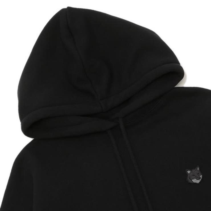 メゾンキツネパーカーフーディーボールドフォックスヘッドパッチブラックレディースMAISONKITSUNEMW00704KM0307P199