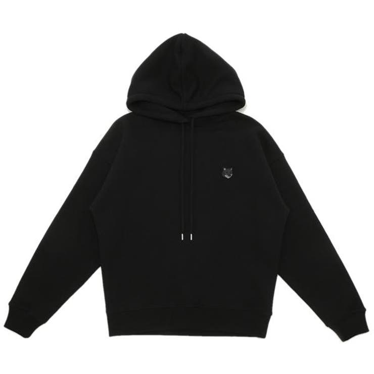 メゾンキツネパーカーフーディーボールドフォックスヘッドパッチブラックレディースMAISONKITSUNEMW00704KM0307P199