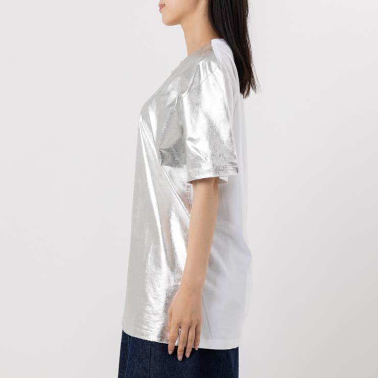 エムエムシックスメゾンマルジェラTシャツシルバーホワイトレディースMM6MaisonMargielaS52GC0282S23588972