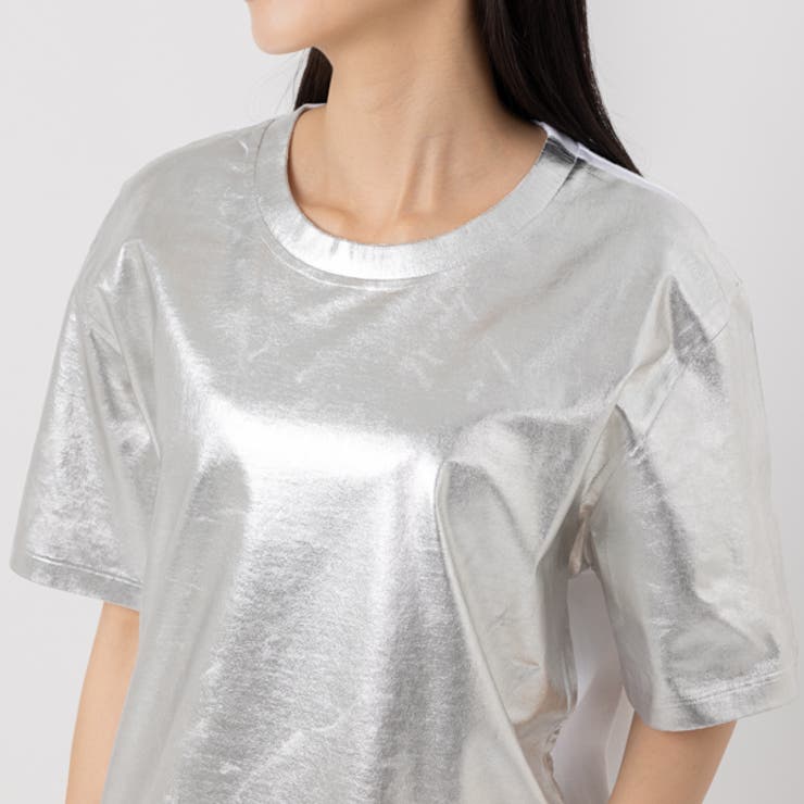 エムエムシックスメゾンマルジェラTシャツシルバーホワイトレディースMM6MaisonMargielaS52GC0282S23588972