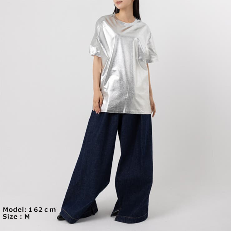 エムエムシックスメゾンマルジェラTシャツシルバーホワイトレディースMM6MaisonMargielaS52GC0282S23588972