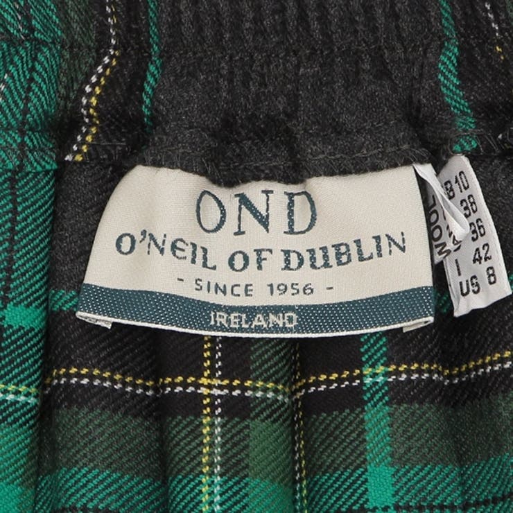 オニールオブダブリンスカートレギュラーイージーキルト73cmグリーンマルチカラーレディースONEILOFDUBLIN5073