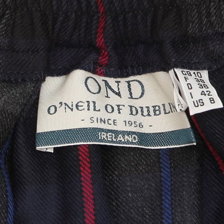 オニールオブダブリンスカートロングイージーキルト83cmグレーマルチカラーレディースONEILOFDUBLIN5083