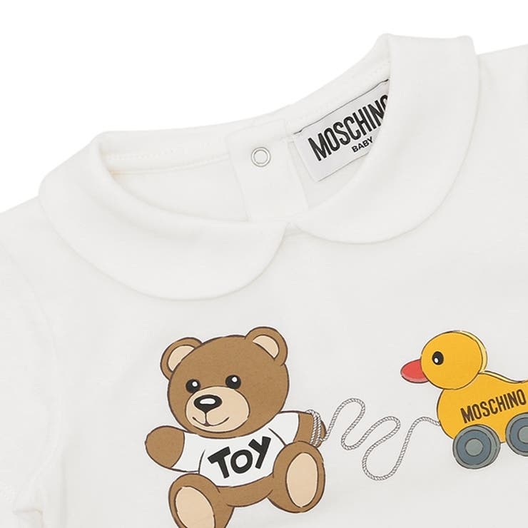 モスキーノベビー服テディベアホワイトキッズMOSCHINOMMY056LBA0010063