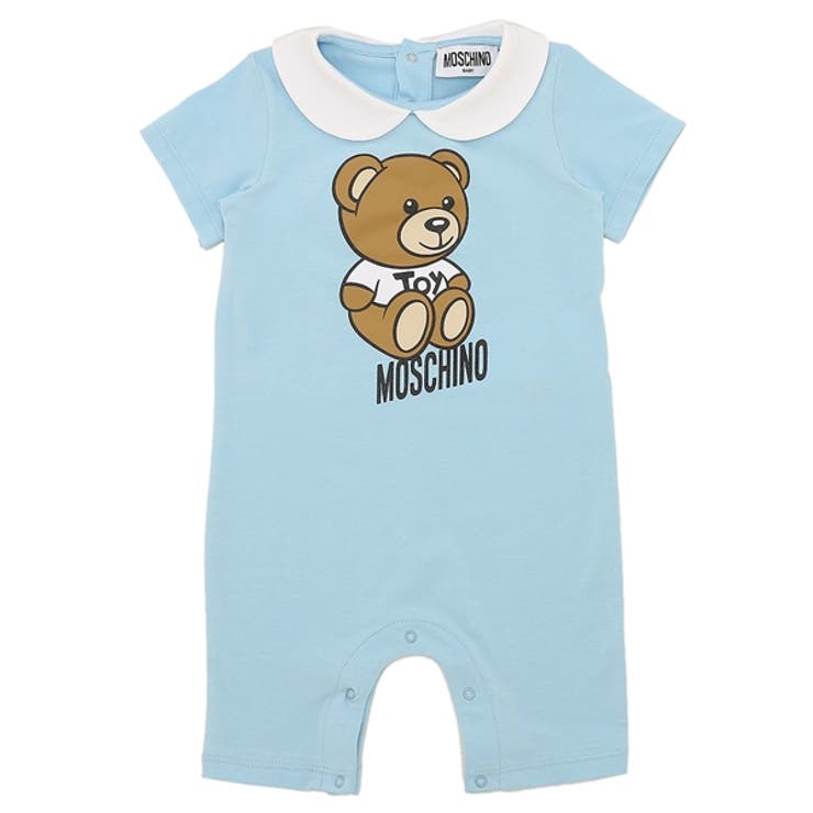モスキーノロンパース帽子ギフトセットテディベアブルーキッズMOSCHINOMUY056-LBA1040304