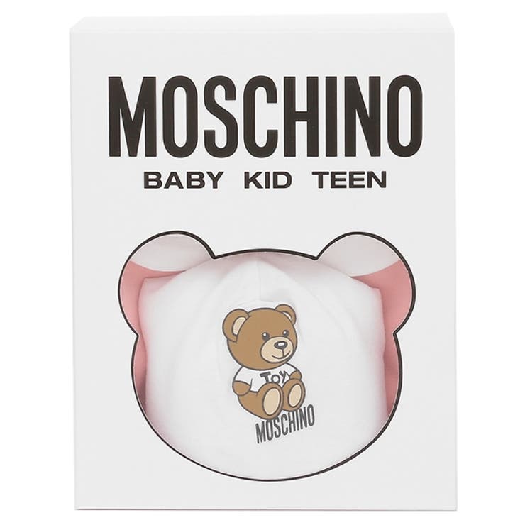 モスキーノロンパース帽子ギフトセットテディベアピンクキッズMOSCHINOMUY056-LBA1050209