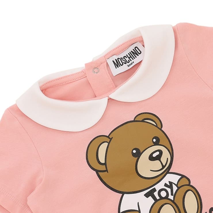 モスキーノロンパース帽子ギフトセットテディベアピンクキッズMOSCHINOMUY056-LBA1050209