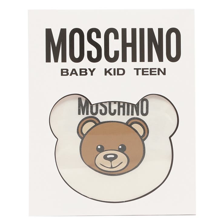 モスキーノベビー服ベビー用品テディベア帽子スタイロンパースホワイトキッズMOSCHINOMUY067LCA1910063